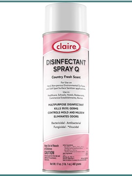 Solutions Disinfectant - Claire Disinfectant Spray Q Country Fresh Scent