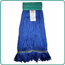 Janitorial Supplies Mop Wet Microfiber - Commercial Mop Head Fold Over F/L W/5IN Headband Blue Medium
