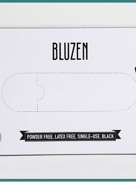 Janitorial Supplies Gloves - Glove Bluzen Powder Free, Latex Free Black Nitrile Extra Large